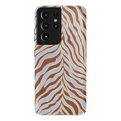Untamed | Brown & Blue Zebra Case - Galaxy S21 Ultra