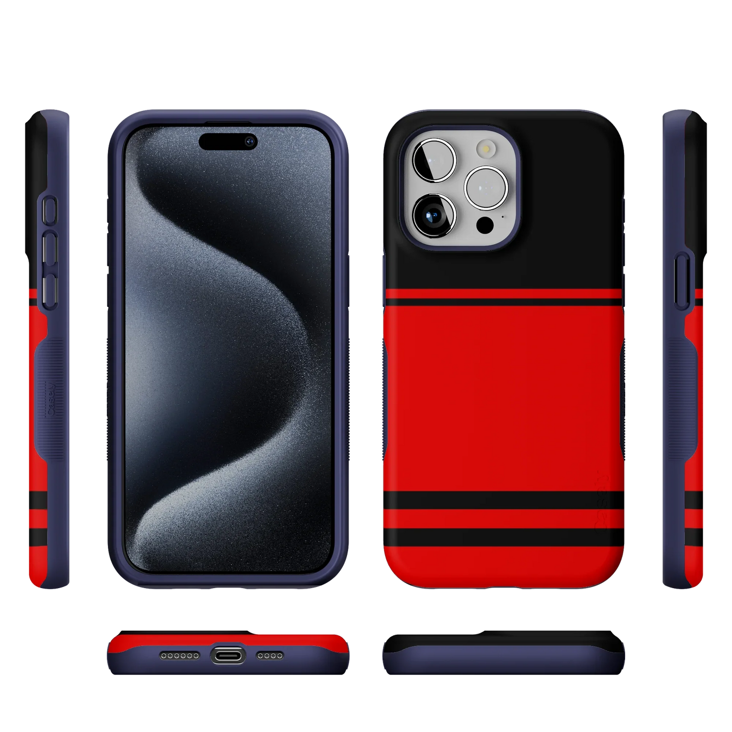 Storm Warning | Black & Red Stripes Case
