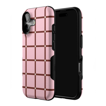 Uptown Gridlock | Pink Checkerboard Case