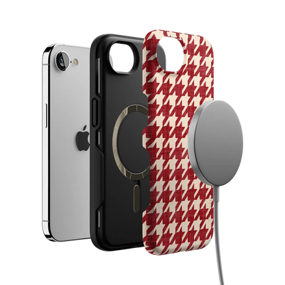 Scarlet Stitch | Red Houndstooth Case