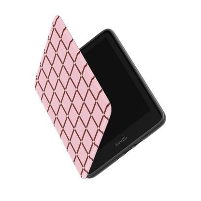 Uptown Gridlock | Pink Checkerboard Kindle Case