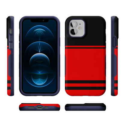 Storm Warning | Black & Red Stripes Case