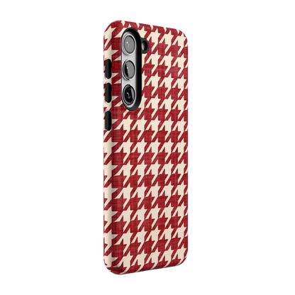 Scarlet Stitch | Red Houndstooth Case