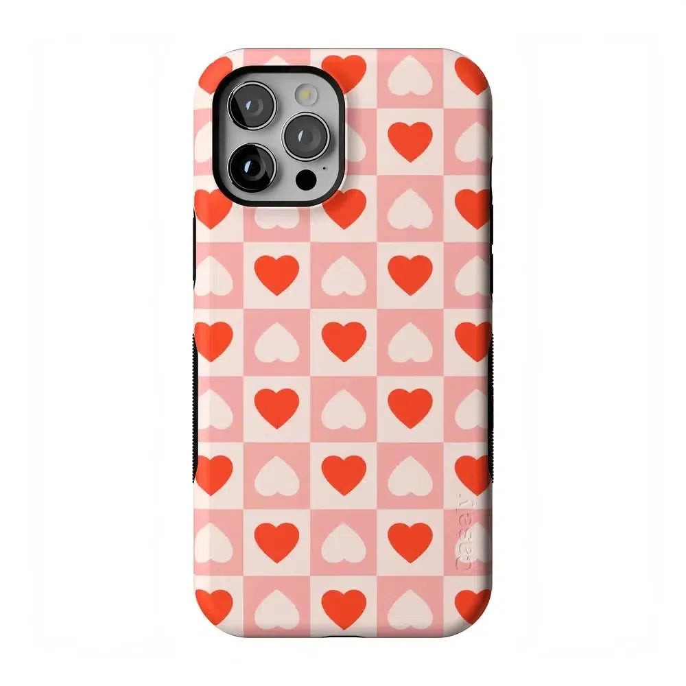 King of My Heart | Checkered Hearts Case Phone Case Casetry Bold Flex + MagSafe® iPhone 12 Pro Max