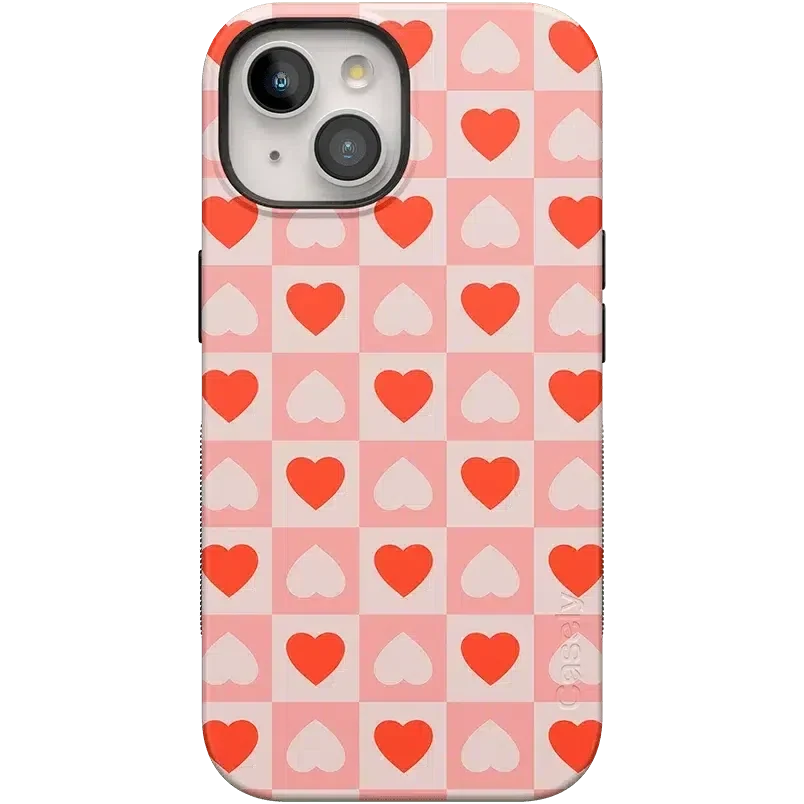 King of My Heart | Checkered Hearts Case Phone Case Casetry Bold Flex + MagSafe® iPhone 15 Plus