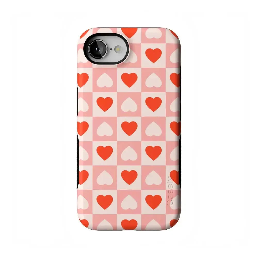 King of My Heart | Checkered Hearts Case Phone Case Casetry Bold Flex + MagSafe® iPhone 16e