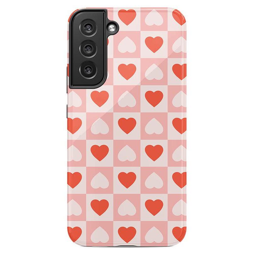 The Valentine's Collection | Heart Checkerboard Case Phone Case Casetry Essential Galaxy S22 Plus