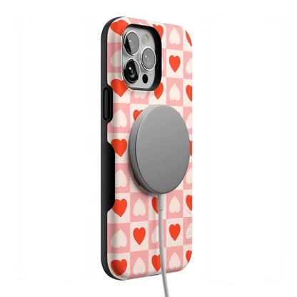 King of My Heart | Checkered Hearts Case Phone Case Casetry