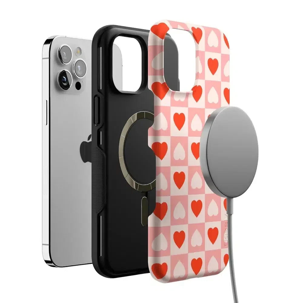 King of My Heart | Checkered Hearts Case Phone Case Casetry