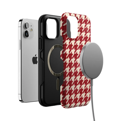Scarlet Stitch | Red Houndstooth Case