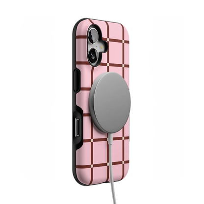 Uptown Gridlock | Pink Checkerboard Case