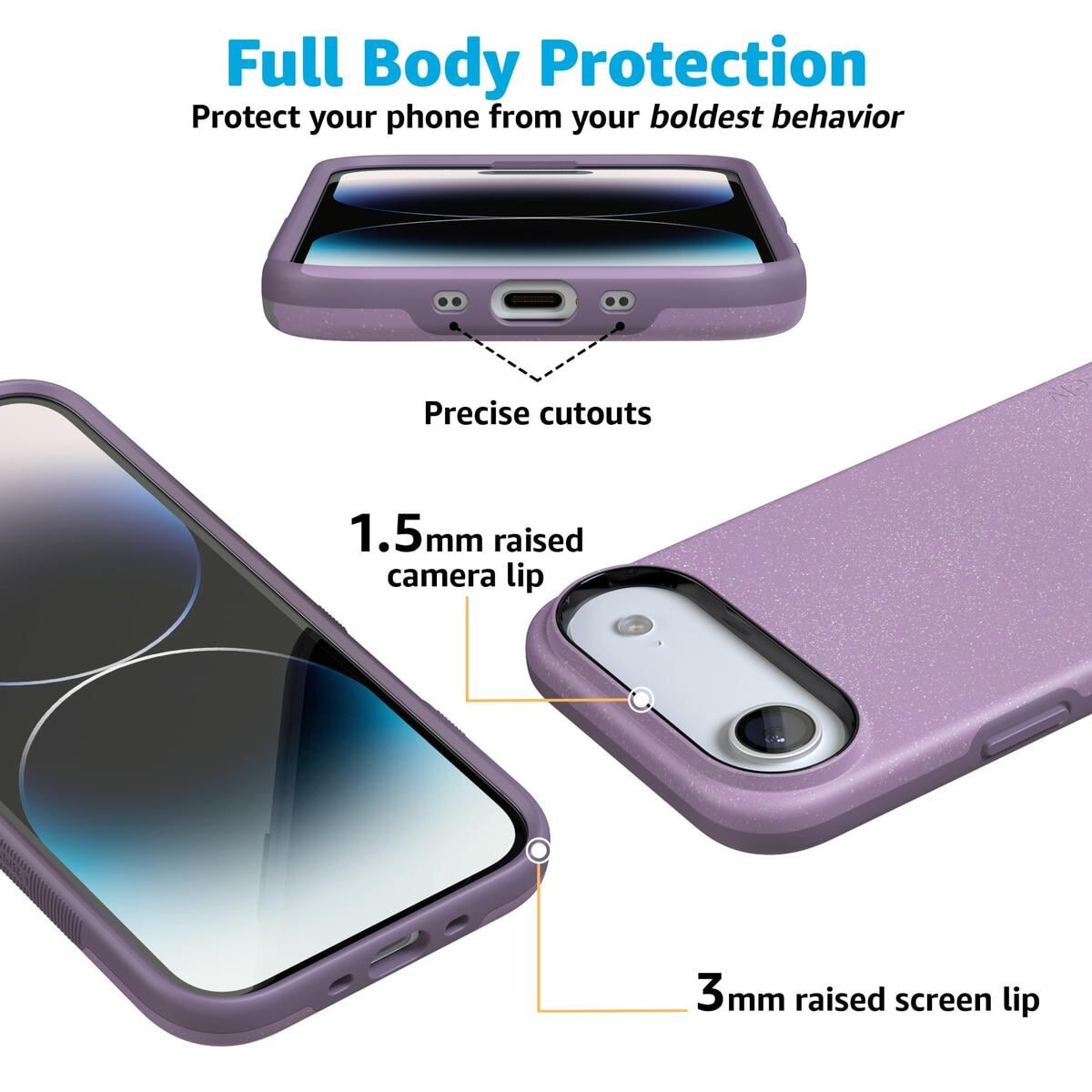 Lavender Waves | Purple Shimmer Case iPhone Case get.casely