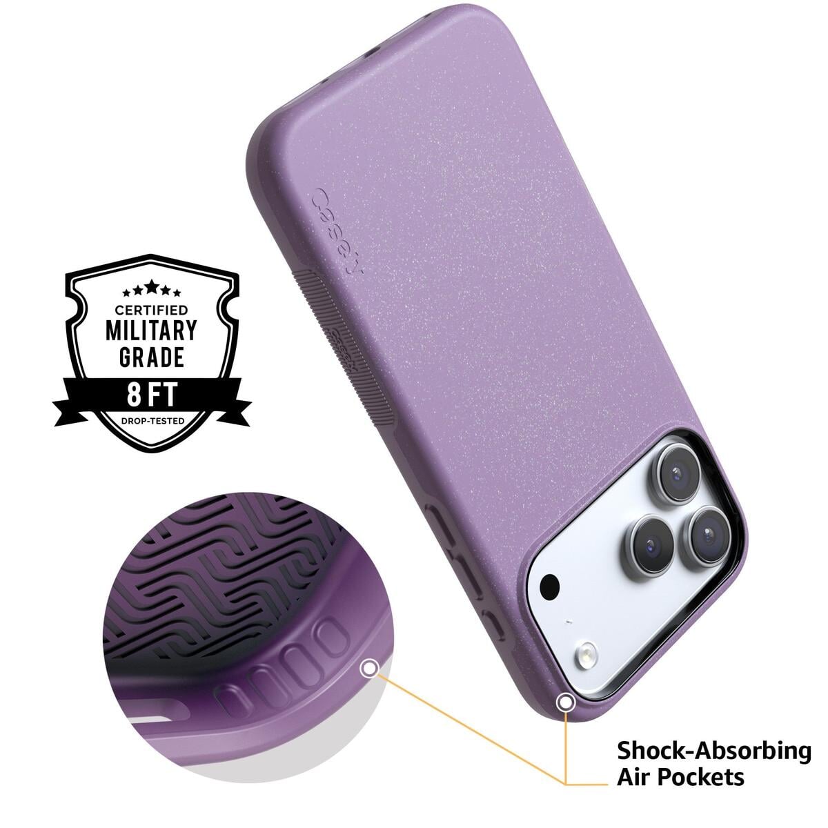 Lavender Waves | Purple Shimmer Case iPhone Case get.casely
