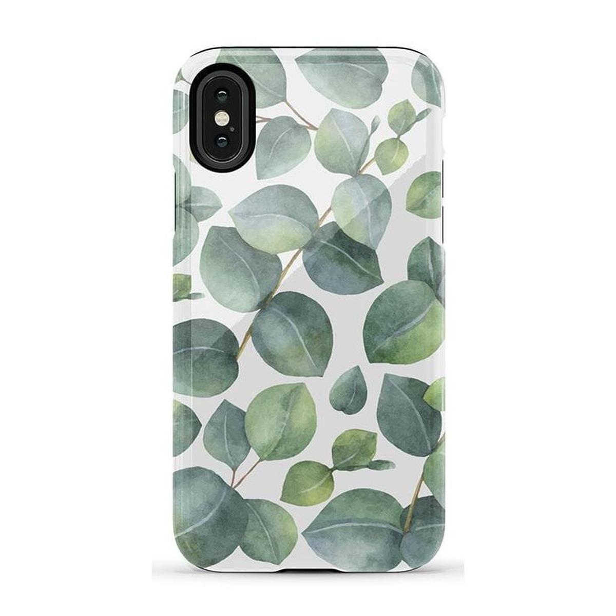 Leaf Me Alone | Green Floral Print Case iPhone Case get.casely Essential iPhone X / XS