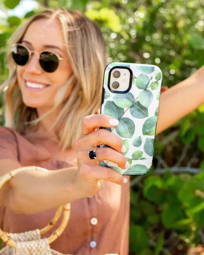 Leaf Me Alone | Green Floral Print Case iPhone Case get.casely