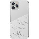 Let's Split | Half White Clear Marble Case iPhone Case get.casely Classic iPhone 12 Pro