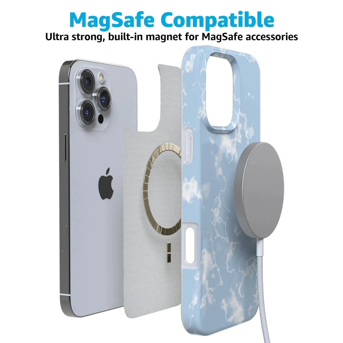 Light Blue Skies | Marble Clouds Case iPhone Case get.casely