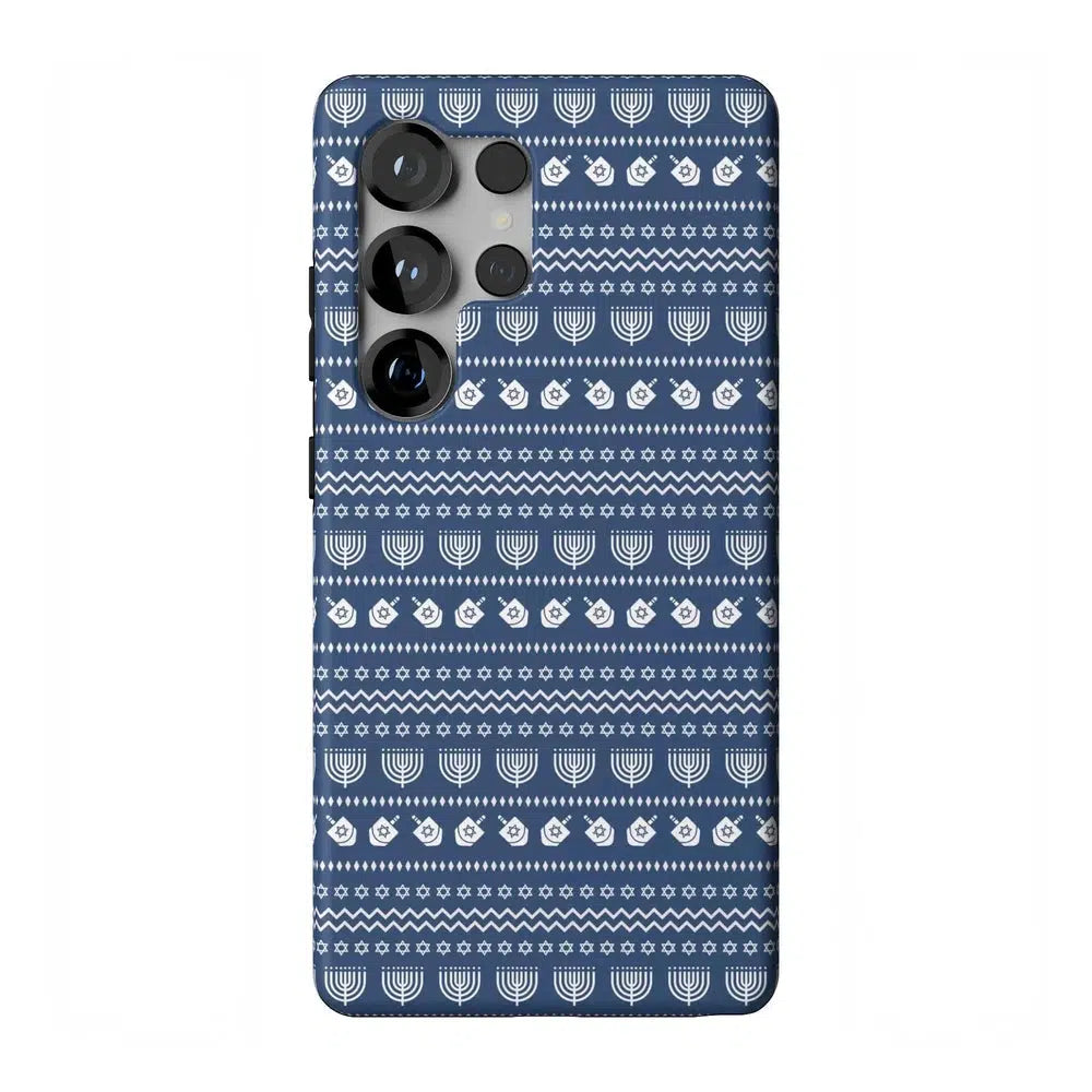 Light the Night | Hannukah Case Phone Case Casetry Essential + MagSafe® Galaxy S25 Ultra