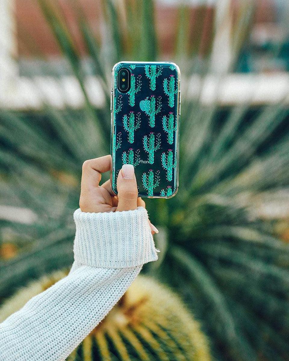Lookin' Sharp | Cactus Patterned Clear Case iPhone Case get.casely