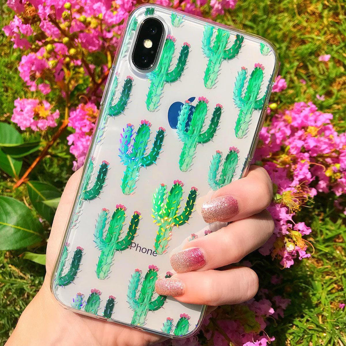 Lookin' Sharp | Cactus Patterned Clear Case iPhone Case get.casely