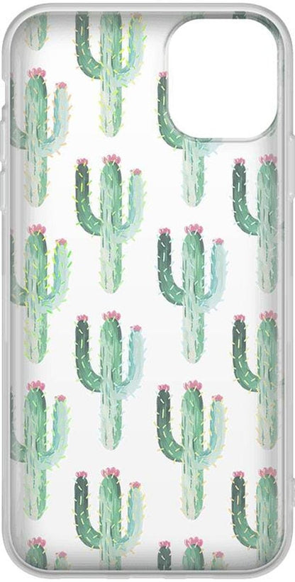 Lookin' Sharp | Cactus Patterned Clear Floral Case iPhone Case get.casely