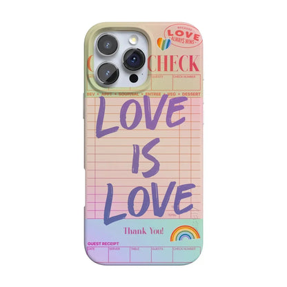 Love is Love | Guest Check Pride Case Phone Case Casetry Classic + MagSafe® iPhone 16 Pro Max
