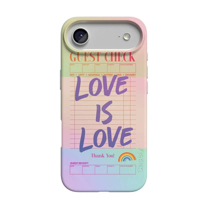 Love is Love | Guest Check Pride Case Phone Case Casetry Classic + MagSafe® iPhone 17 Air
