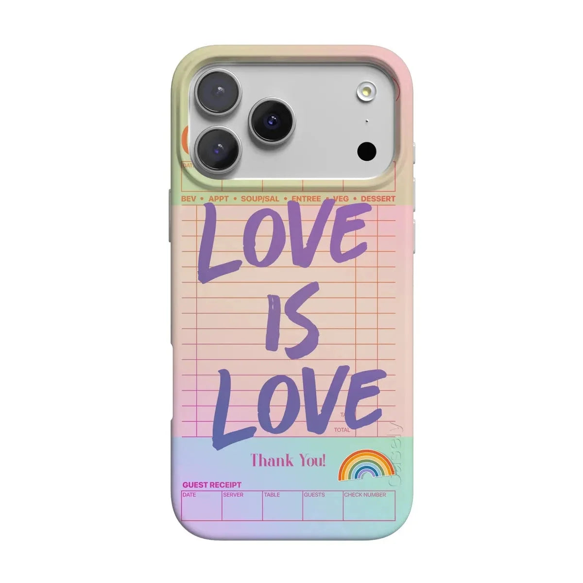 Love is Love | Guest Check Pride Case Phone Case Casetry Classic + MagSafe® iPhone 17 Pro Max