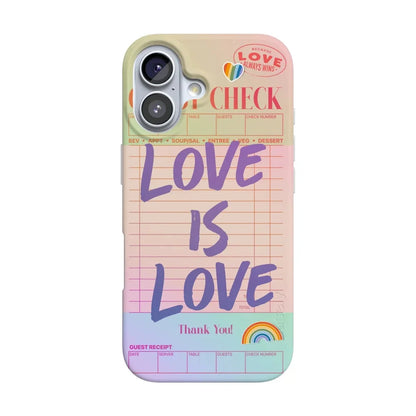 Love is Love | Guest Check Pride Case Phone Case Casetry Classic + MagSafe® iPhone 17