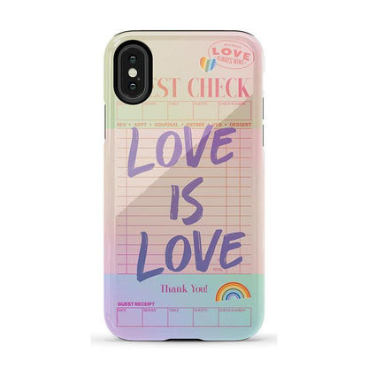 Love is Love | Guest Check Pride Case Phone Case Casetry Essential iPhone X / XS