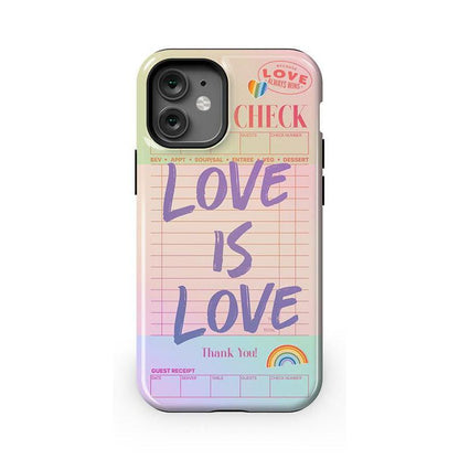 Love is Love | Guest Check Pride Case Phone Case Casetry Essential + MagSafe® iPhone 12 Mini