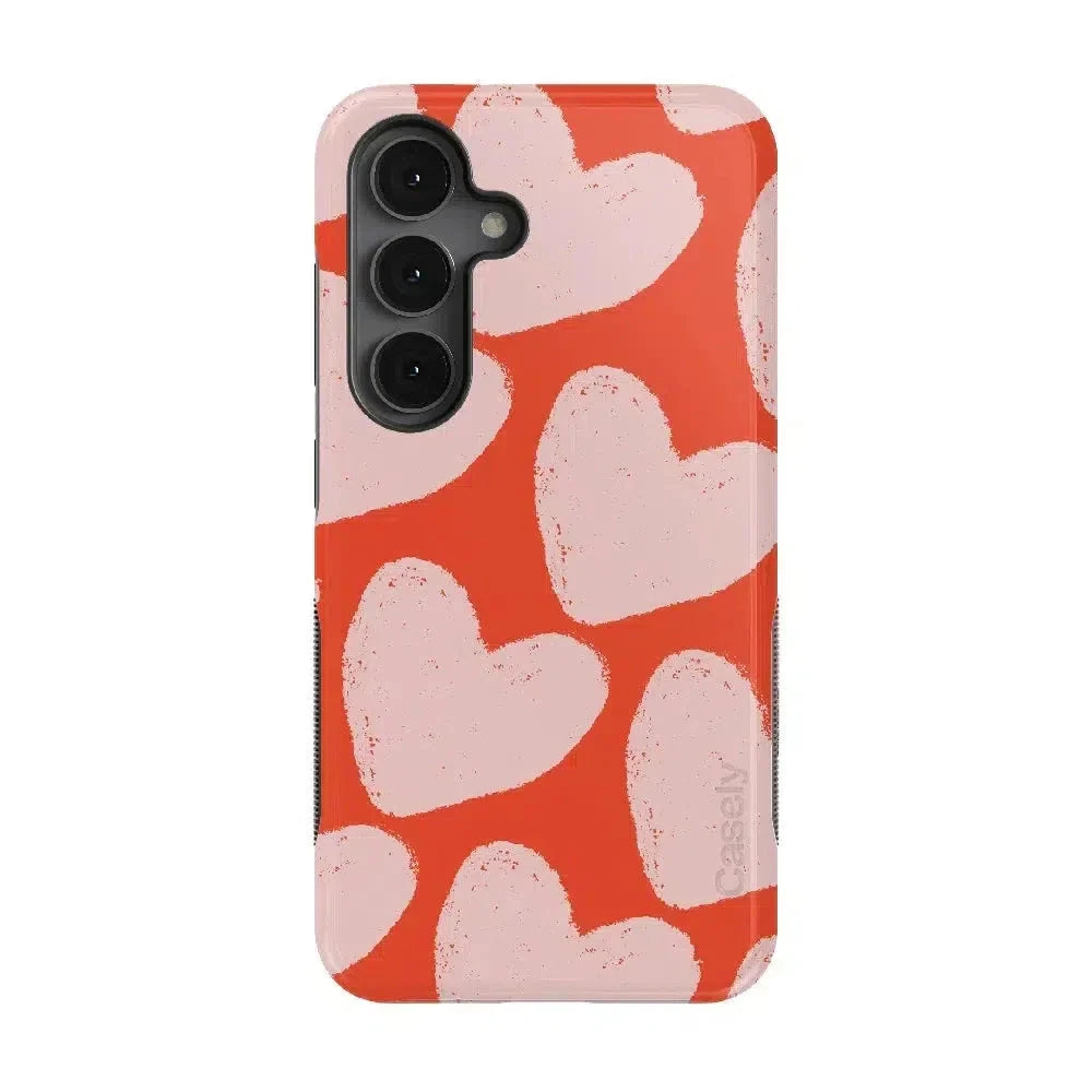 Love You More | Heart Doodle Case Phone Case Casetry Bold Flex + MagSafe® Galaxy S25