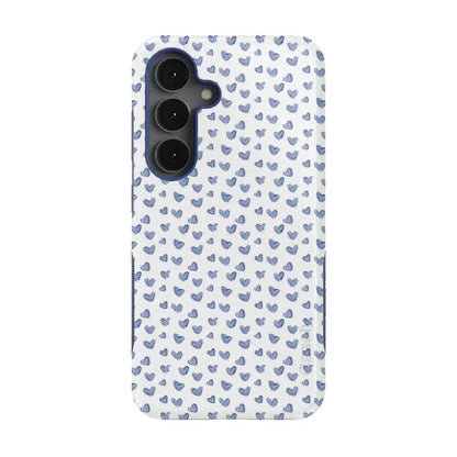 Lovebug | Blue Hearts Case Phone Case Casetry Bold Flex + MagSafe® Galaxy S25