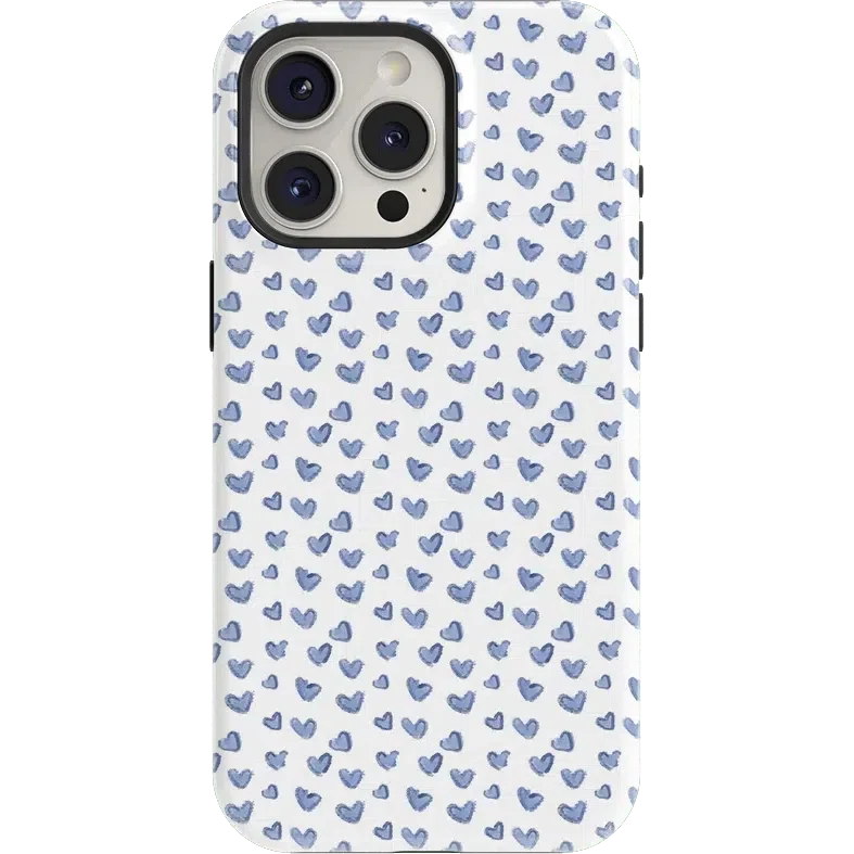 Lovebug | Blue Hearts Case Phone Case Casetry Essential + MagSafe® iPhone 15 Pro