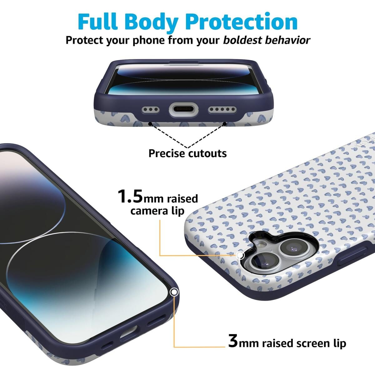 Lovebug | Blue Hearts Case Phone Case Casetry