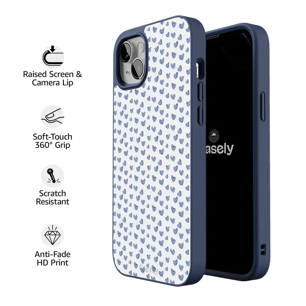Lovebug | Blue Hearts Case Phone Case get.casely