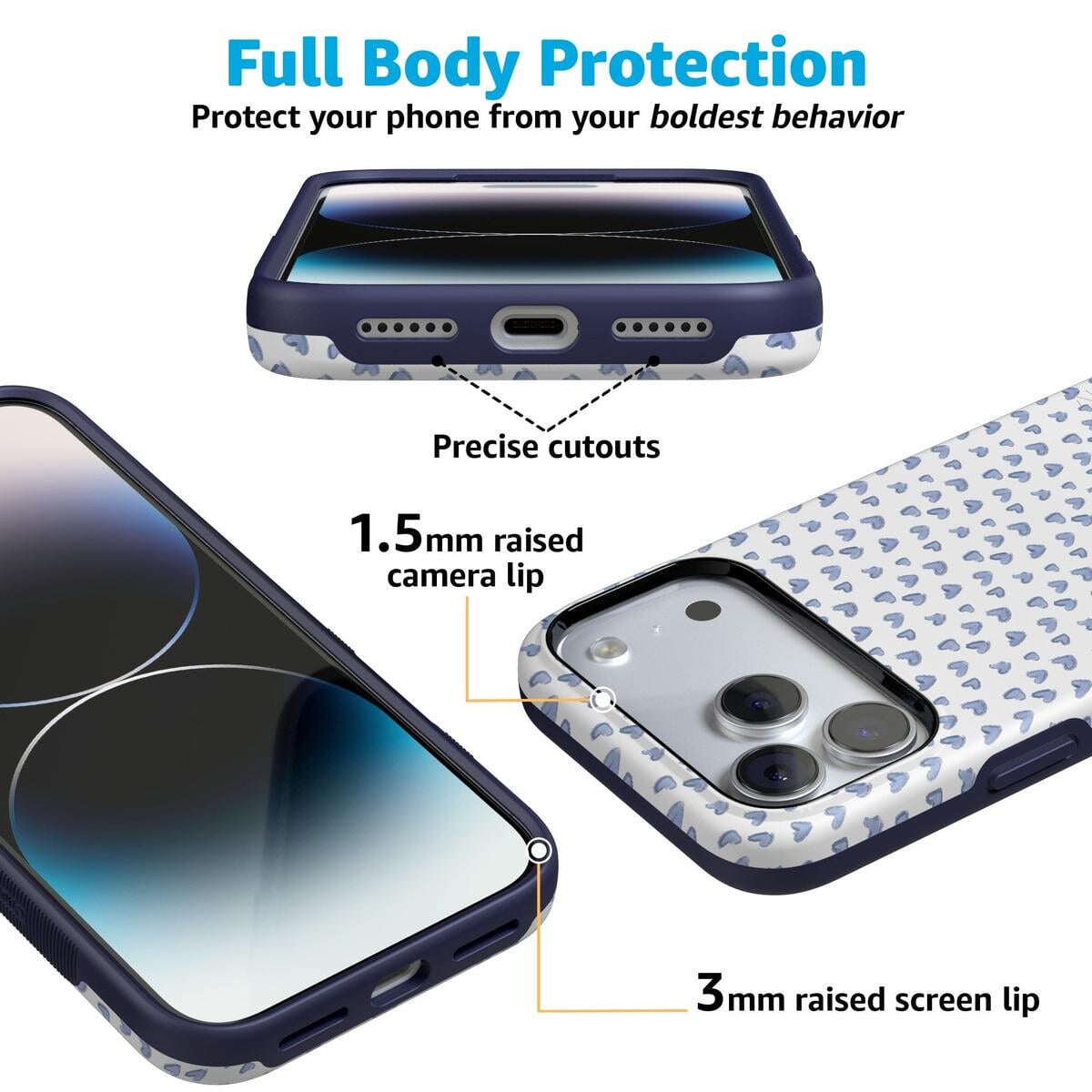 Lovebug | Blue Hearts Case Phone Case Casetry