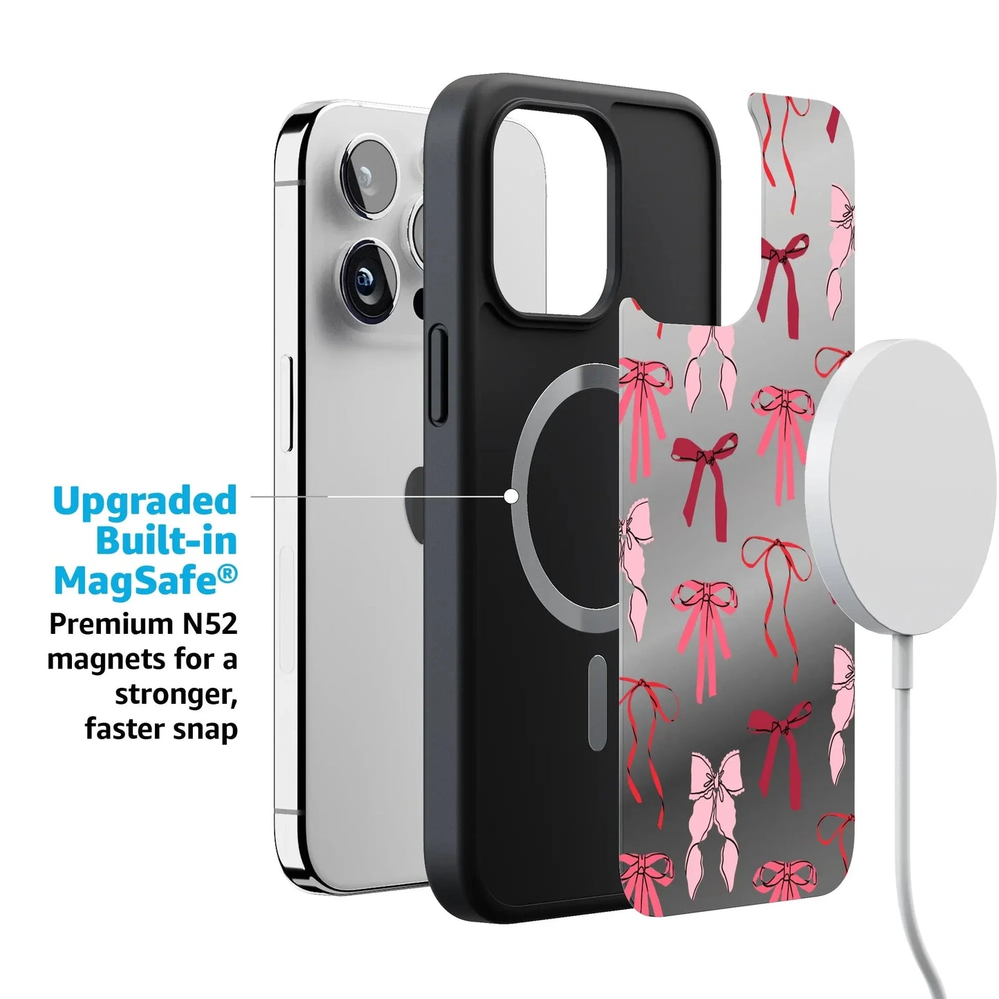 Lover Girlie | Pink Bows Case Phone Case get.casely