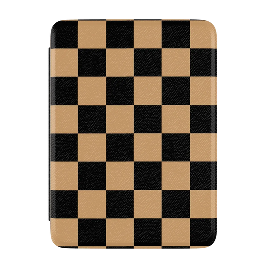 Fit Check | Black & Brown Checkerboard Kindle Case | Casely