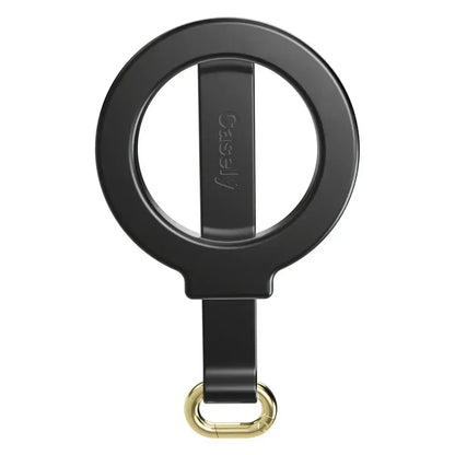 MagRing+ | Black Magnetic Adjustable Phone Ring with Keychain MagRing+ get.casely