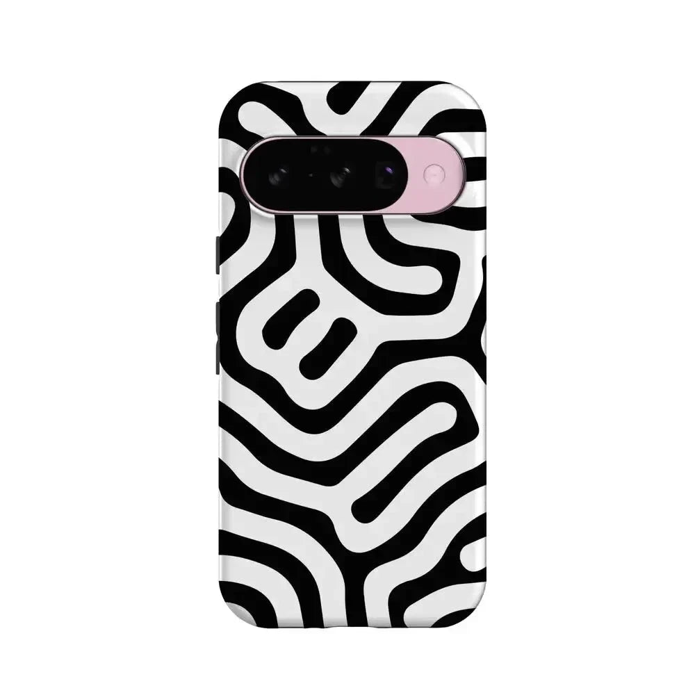 Maze | High Contrast Design Case Phone Case Casetry Essential + MagSafe® Google Pixel 10