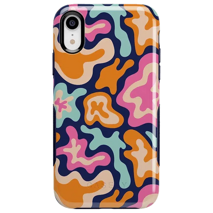 Midnight Color Splash | Abstract Retro Case iPhone Case get.casely Bold iPhone XR