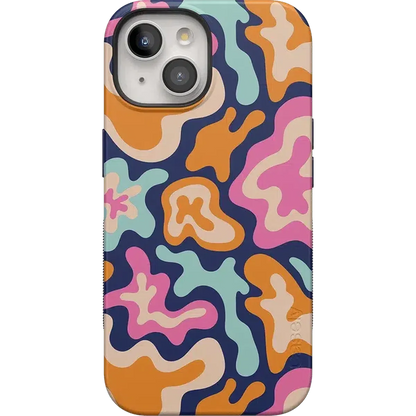 Midnight Color Splash | Abstract Retro Case iPhone Case get.casely Bold + MagSafe® iPhone 15