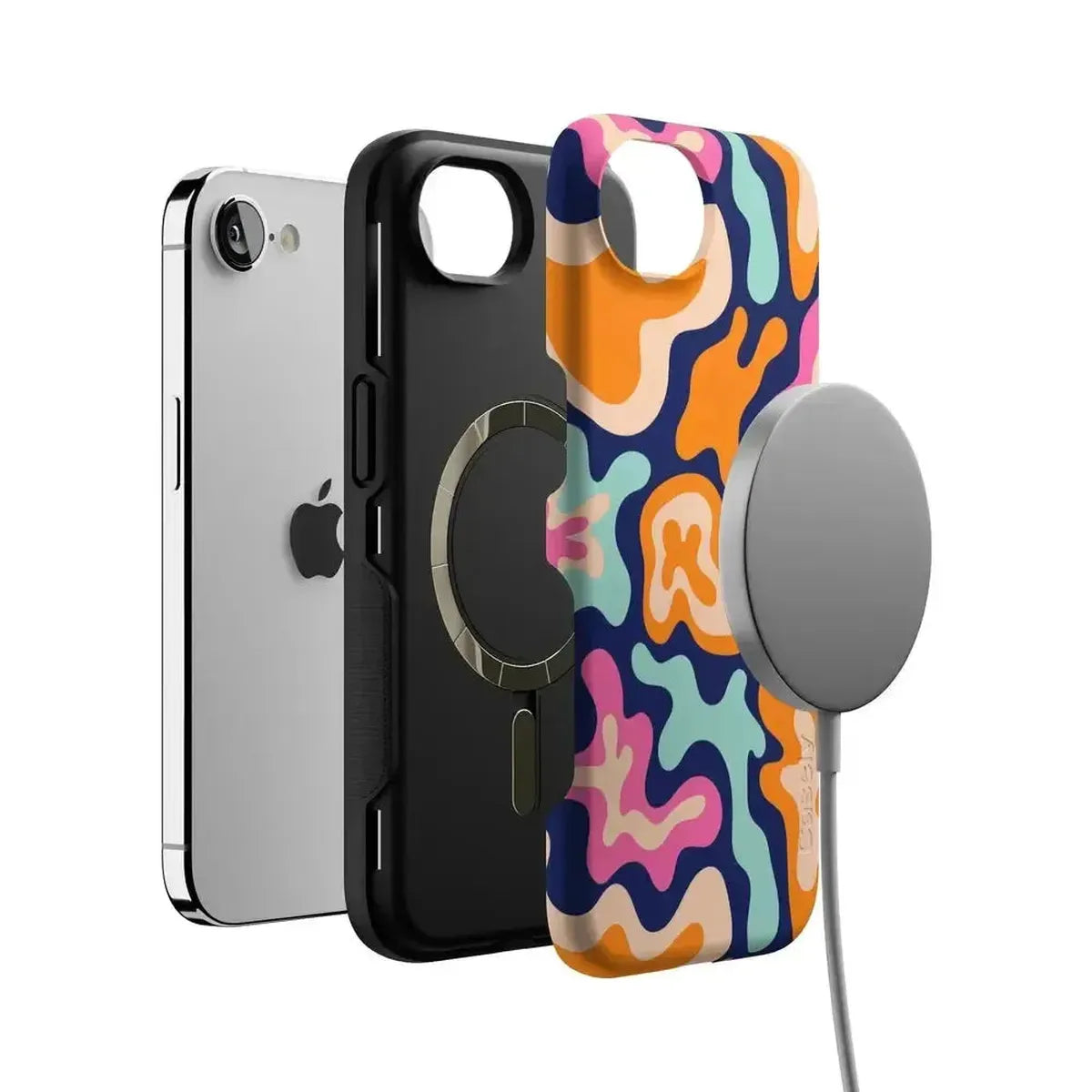 Midnight Color Splash | Abstract Retro Case iPhone Case get.casely