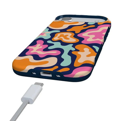 Midnight Color Splash | Abstract Retro Case iPhone Case get.casely