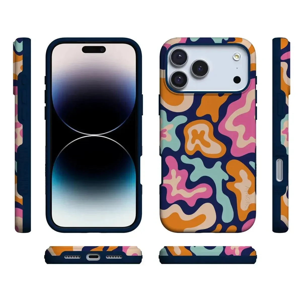 Midnight Color Splash | Abstract Retro Case iPhone Case get.casely
