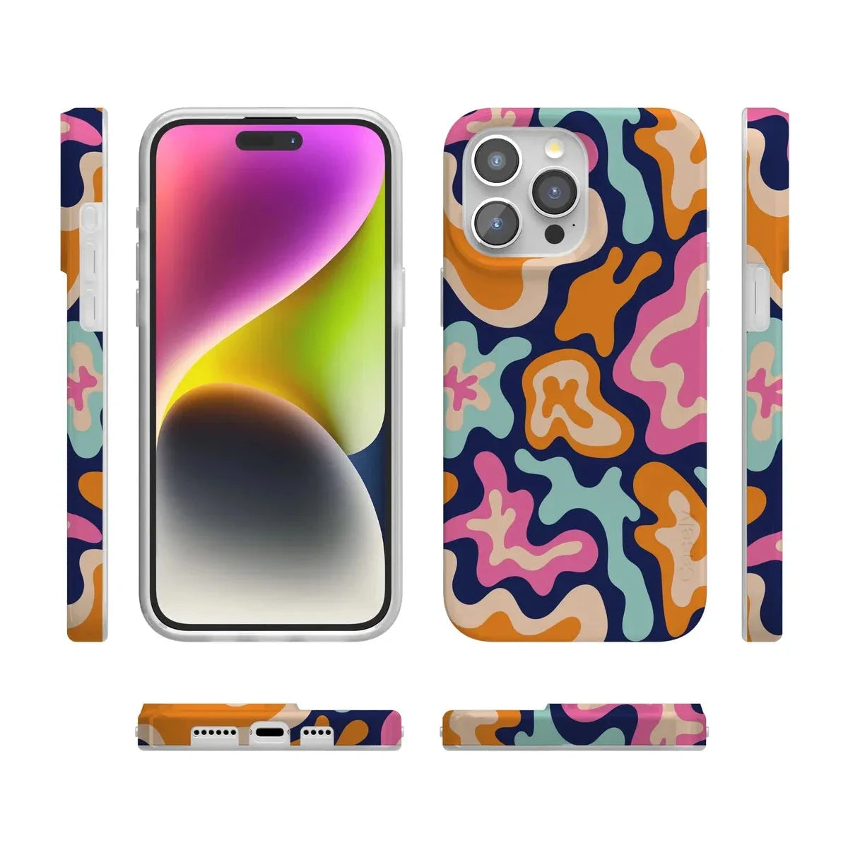 Midnight Color Splash | Abstract Retro Case iPhone Case get.casely
