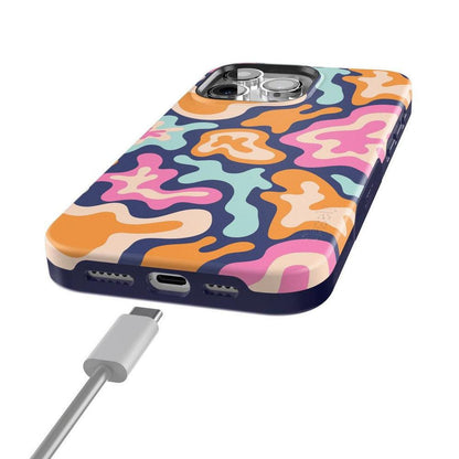 Midnight Color Splash | Abstract Retro Case iPhone Case get.casely