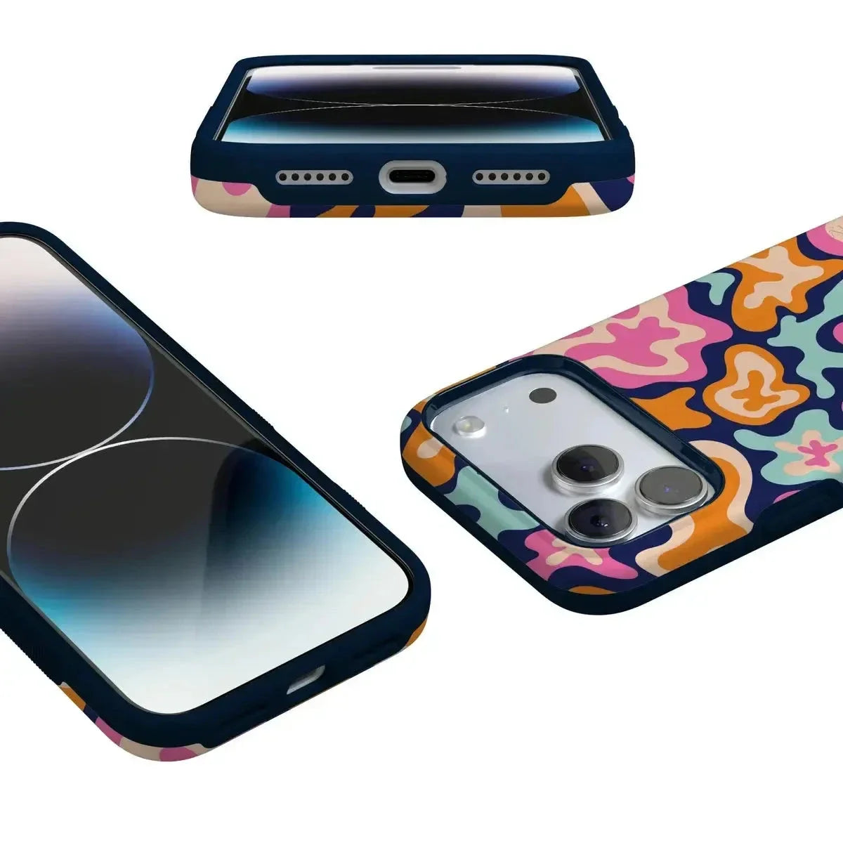 Midnight Color Splash | Abstract Retro Case iPhone Case get.casely