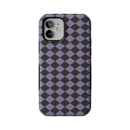 Midnight Hex | Purple Checkered Case Phone Case get.casely Bold Flex + MagSafe® iPhone 12 Mini